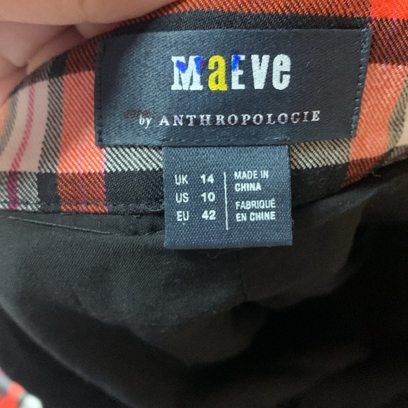Anthropologie plaid embellished skirt new without tags size 10,12 - Picture 6 of 6